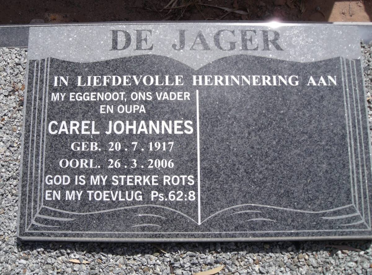 JAGER Carel Johannes, de 1917-2006