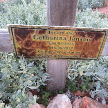 JANSEN Catharina 1926-2013