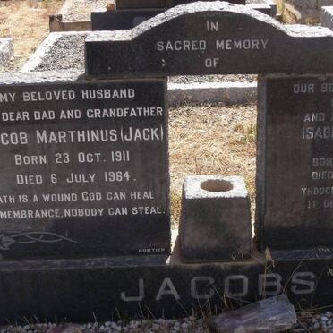 JACOBS Jacob Marthinus 1911-1964 &amp; Isabella Petronella CRAGGS 1909-1982