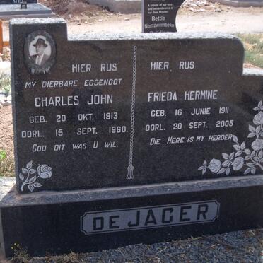 JAGER Charles John 1913-1960 &amp; Frieda Hermine 1911-2005