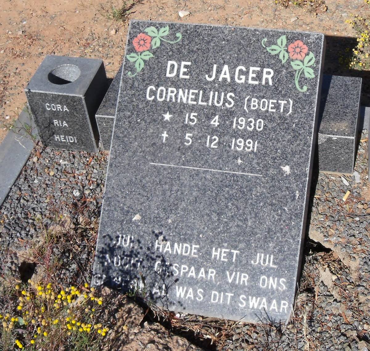 JAGER Cornelius, de 1930-1991