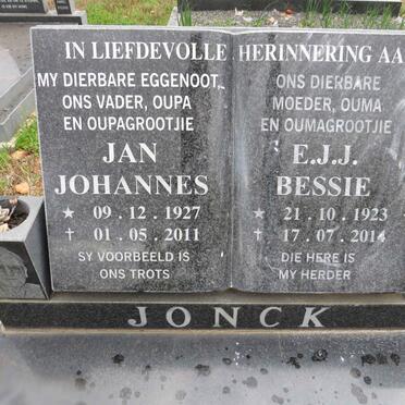 JONCK Jan Johannes 1927-2011 & E.J.J. 1923-2014