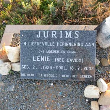 JURIMS Lenie nee DAVIDS 1928-2002