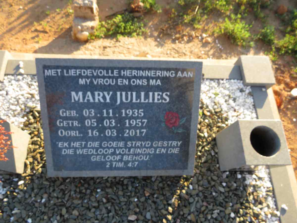 JULLIES Mary 1935-2017