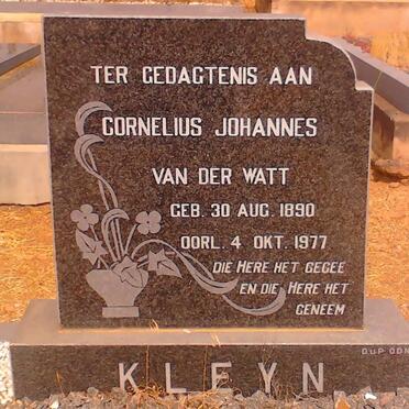 KLEYN Corneluis Johannes Van Der Watt 1890-1977