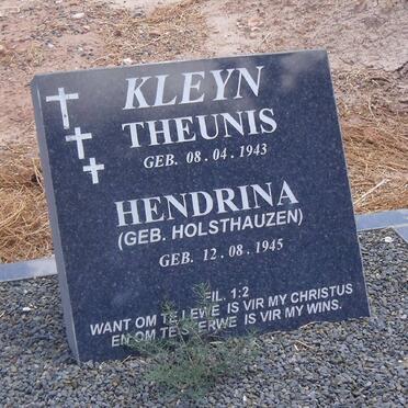 KLEYN Theunis 1943-  &amp; Hendrina HOLTSHAUZEN 1945-