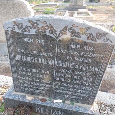 KILLIAN Johannes G. 1879-1967 & Dorothea NOLAN 1895-1958