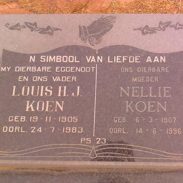 KOEN Louis H.J. 1905-1983 &amp; Nellie 1907-1996