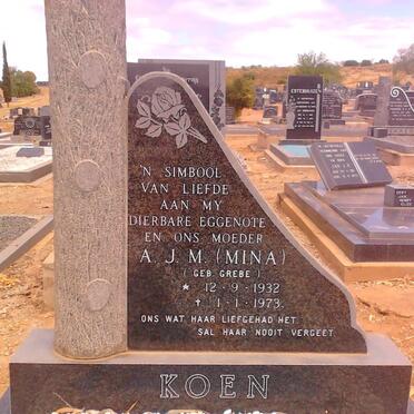 KOEN A.J.M.  nee GREBE 1932-1973