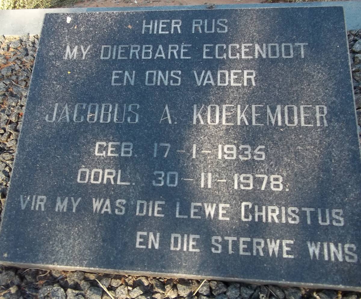 KOEKEMOER Jacobus A. 1935-1978