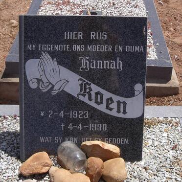 KOEN Hannah 1923-1990