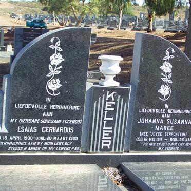 KELLER Esaias Gerhardus 1900-1969 &amp; Johanna Susanna MAREE, formerly KELLER nee SERFONTEIN 1911-2002