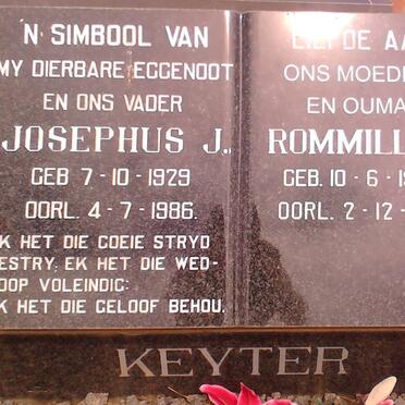 KEYTER Josephus J. 1929-1986 &amp; Rommillija 1934-2006