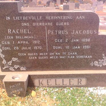 KELLER Petrus Jacobus 1898-1961 &amp; Rachel BELLINGAN 1912-1970