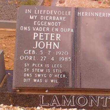 LAMONT Peter John 1920-1985