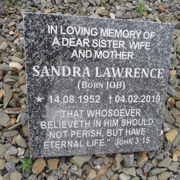 LAWRENCE Sandra nee JOB 1952-2019