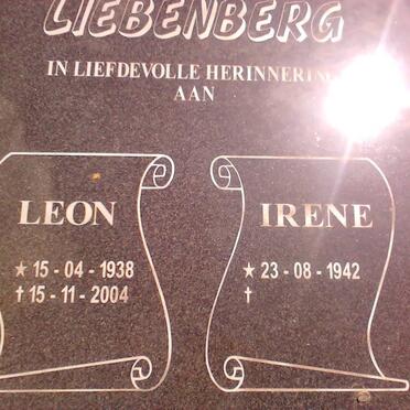 LIEBENBERG Leon 1938-2004 &amp; Irene 1942-