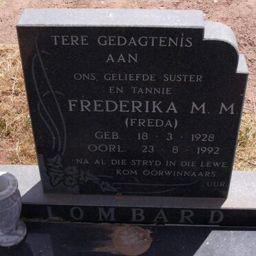 LOMBARD Frederika M.M. 1928-1992