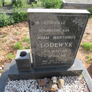 LODEWYK Adam Marthinus 1910-1986