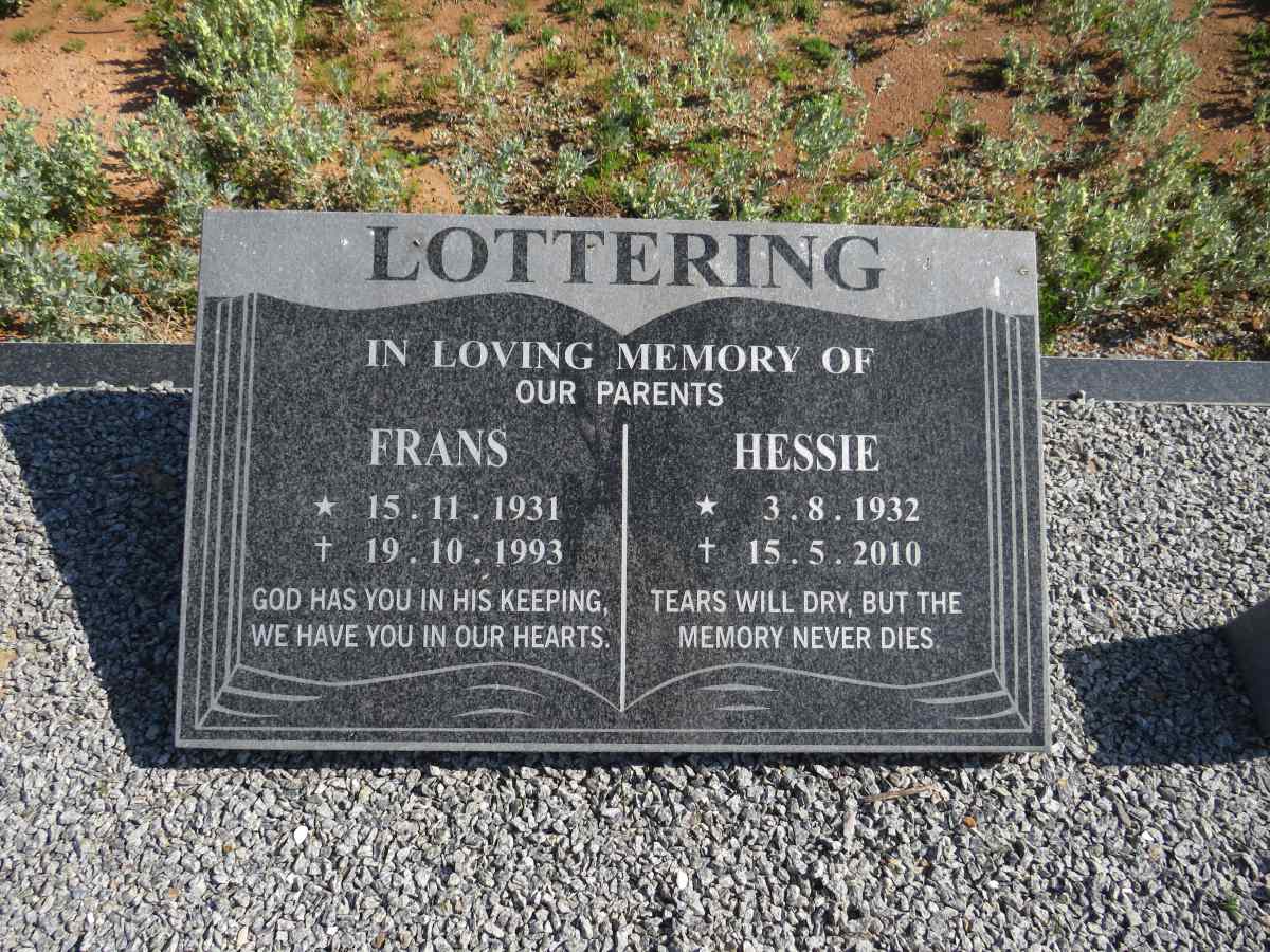LOTTERING Frans 1931-1993 & Hessie 1932-2010