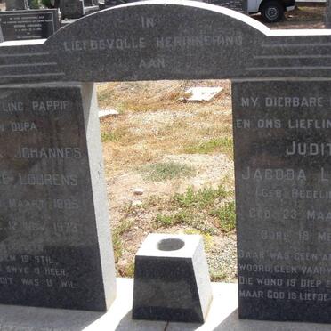 LOURENS Hendrik Johannes George 1885-1973 &amp; Judith Jacoba REDELINGHUYS 1900-1962