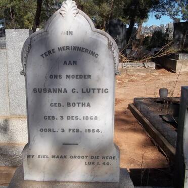 LUTTIG Susanna C. nee BOTHA 1868-1954