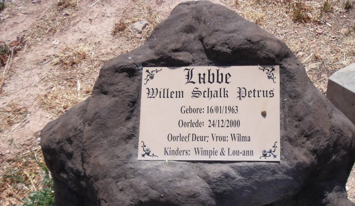 LUBBE Willem Schalk Petrus 1963-2000