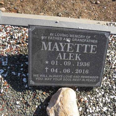 MAYETTE Alek 1936-2016