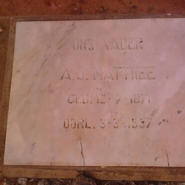 MATTHEE A.J. 1871-19?7