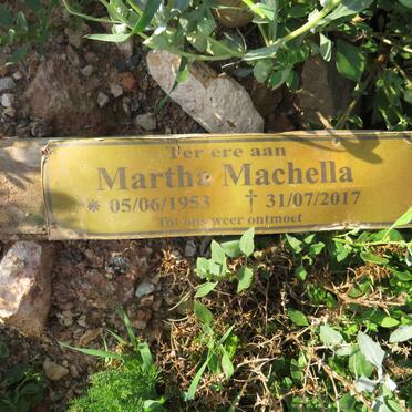 MACHELLA Martha 1953-2017
