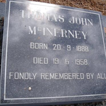 McINERNEY Thomas John 1888-1958