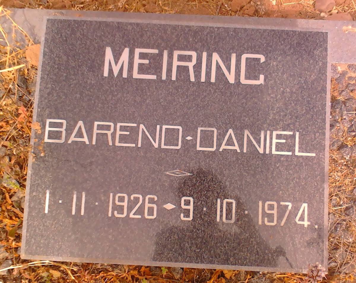 MEIRING Barend Daniel 1926-1974