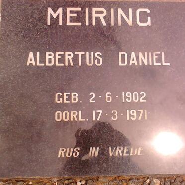 MEIRING Albertus Daniel 1902-1971