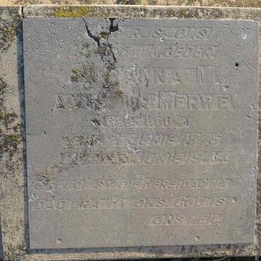 MERWE Johanna M., van der nee LOUW 1876-1944