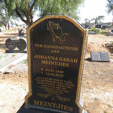 MEINTJIES Johanna Sarah 1940-2016