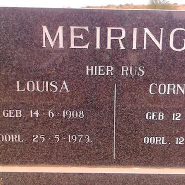 MEIRING Cornelius 1897-1981 &amp; Louisa 1908-1973 