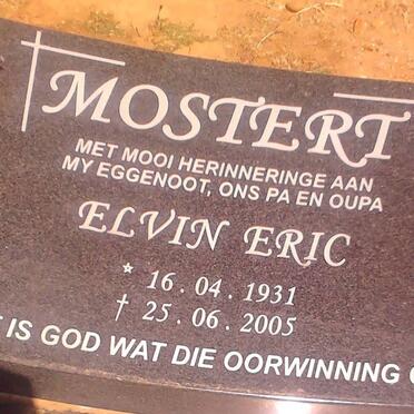MOSTERT Elvin Eric 1931-2005