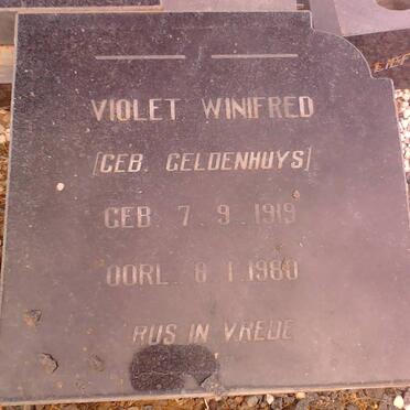 MOSTERT Violet Winifred nee GELDENHUYS 1919-1980