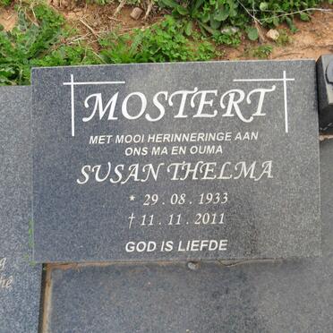 MOSTERT Susan Thelma 1933-2011
