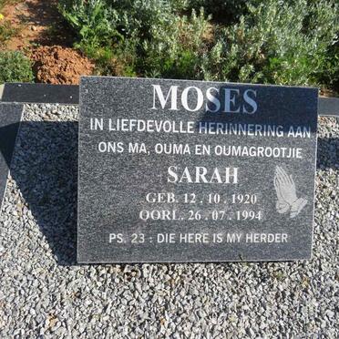 MOSES Sarah 1920-1994