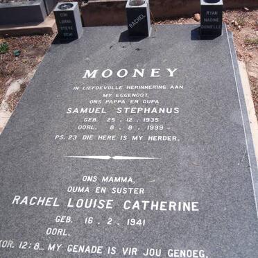 MOONEY Samuel Stephanus 1935-1999 &amp; Rachel Louise Catherine 1941-