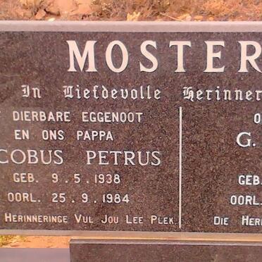 MOSTERT Jacobus Petrus 1938-1984 &amp; G.S.C. SMIT BAIN 1915-2001