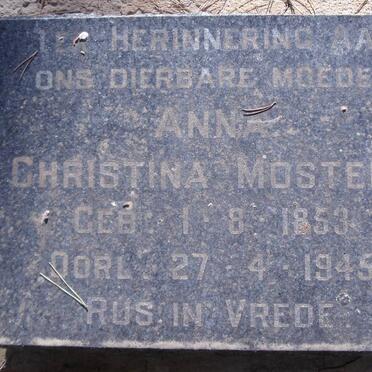 MOSTERT Anna Christina 1853-1945