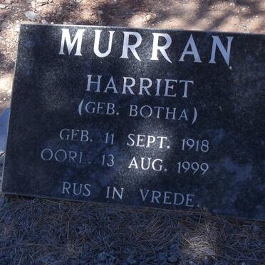 MURRAN Harriet nee BOTHA 1918-1999
