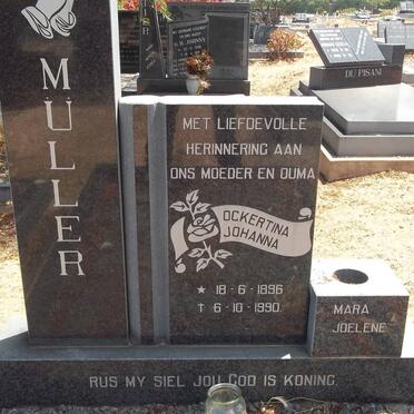 MÜLLER Ockertina Johanna 1896-1990