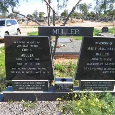 MULLER Louis 1917-1994 & Mary Magdalene 1918-1992 :: MULLER Bruce 1972-2002