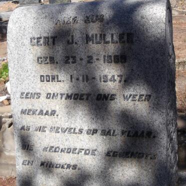 MULLER Gert J. 18??-1947