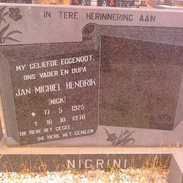 NIGRINI Jan Michiel Hendrik 1925-1978