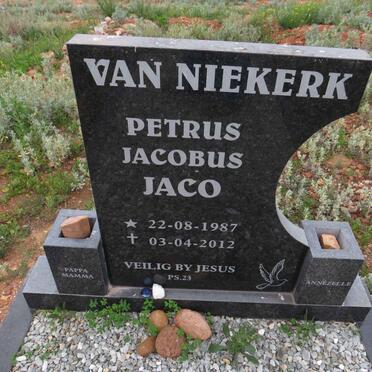 NIEKERK Petrus Jacobus, van 1987-2012