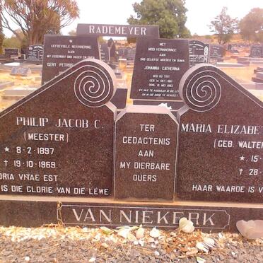 NIEKERK Philip Jacob C., van 1897-1969 &amp; Maria Elizabeth P. WALTERS 1910-1977